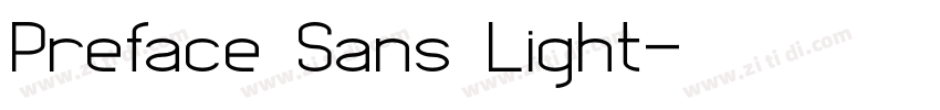 Preface Sans Light字体转换